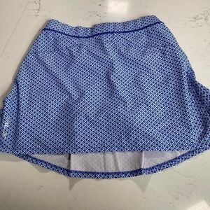 RLX Ralph Lauren Golf Skort Blue Geometric Pattern Athletic Skirt XS